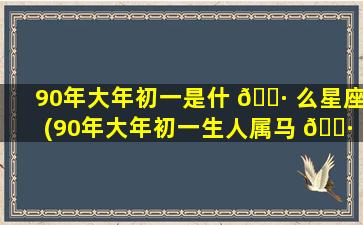 90年大年初一是什 🌷 么星座(90年大年初一生人属马 🌷 还是属蛇)